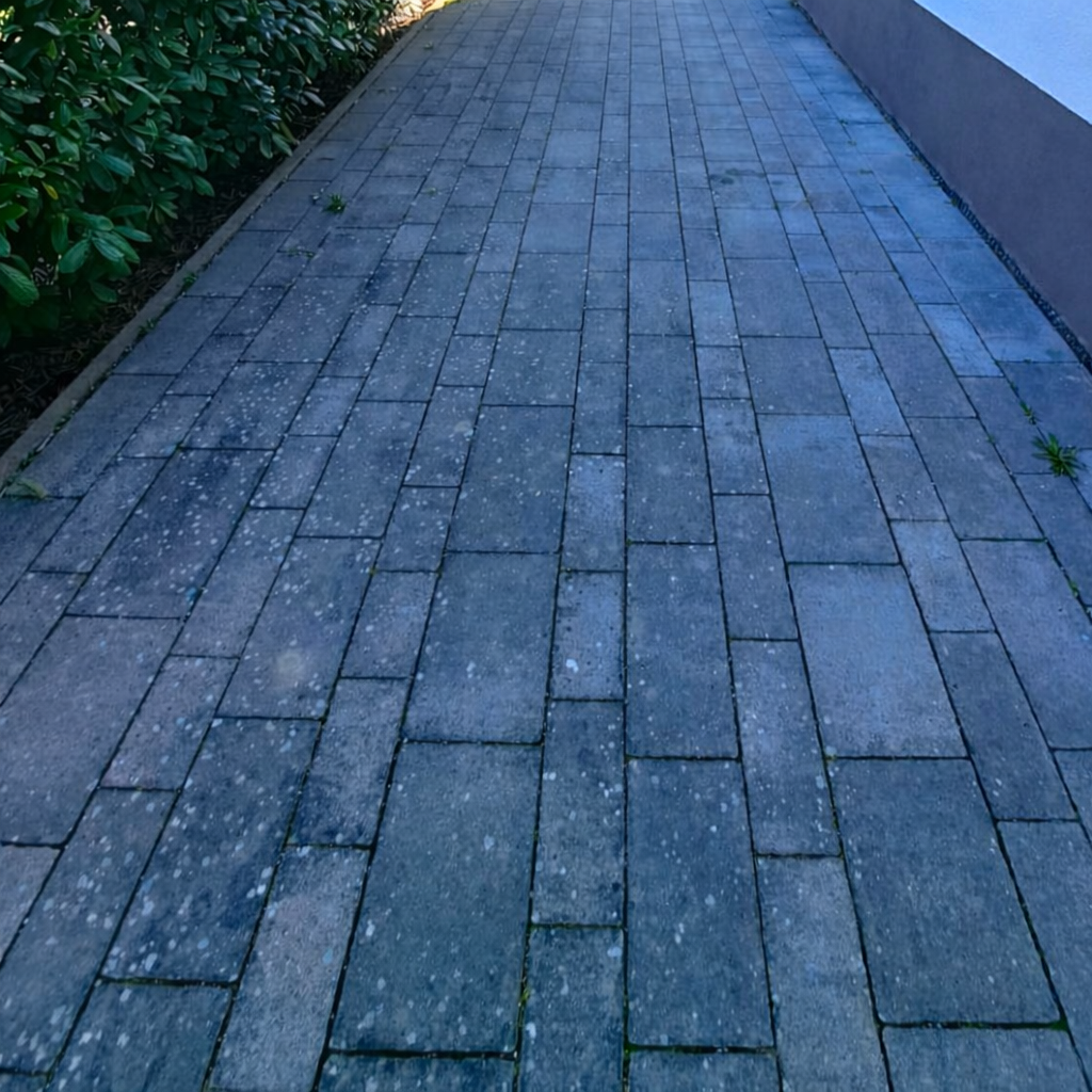 Weitere gereinigte Außenfläche - Terrasse oder Pflaster nach der Reinigung
